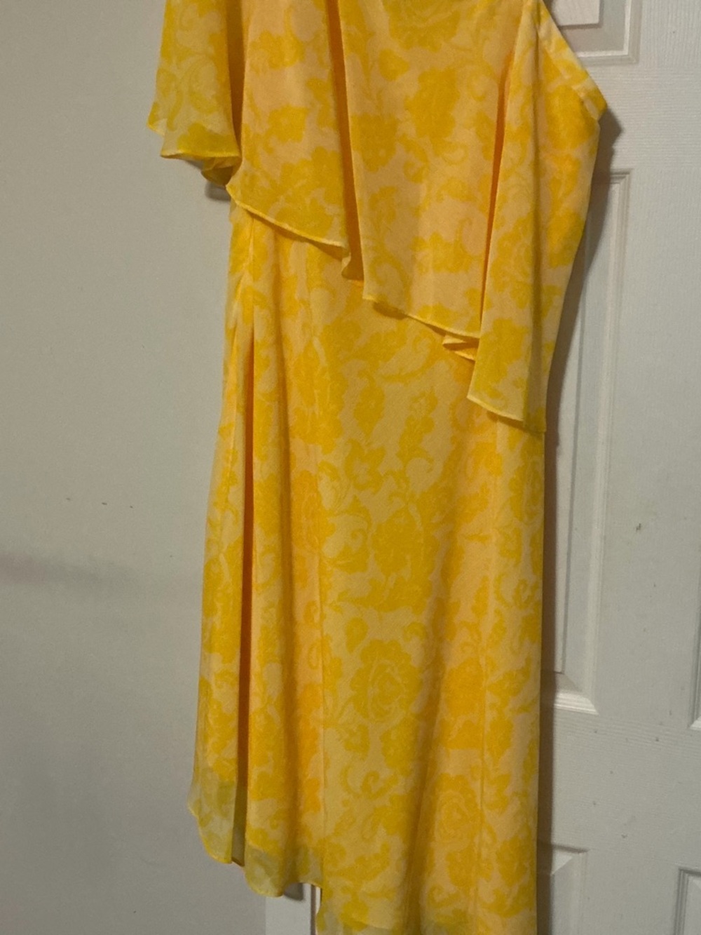 Lauren Ralph Lauren Yellow Asymmetrical Dress